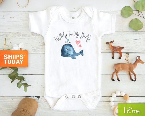 I Whaley Love My Daddy Onesie® Cute Father's Day | Etsy