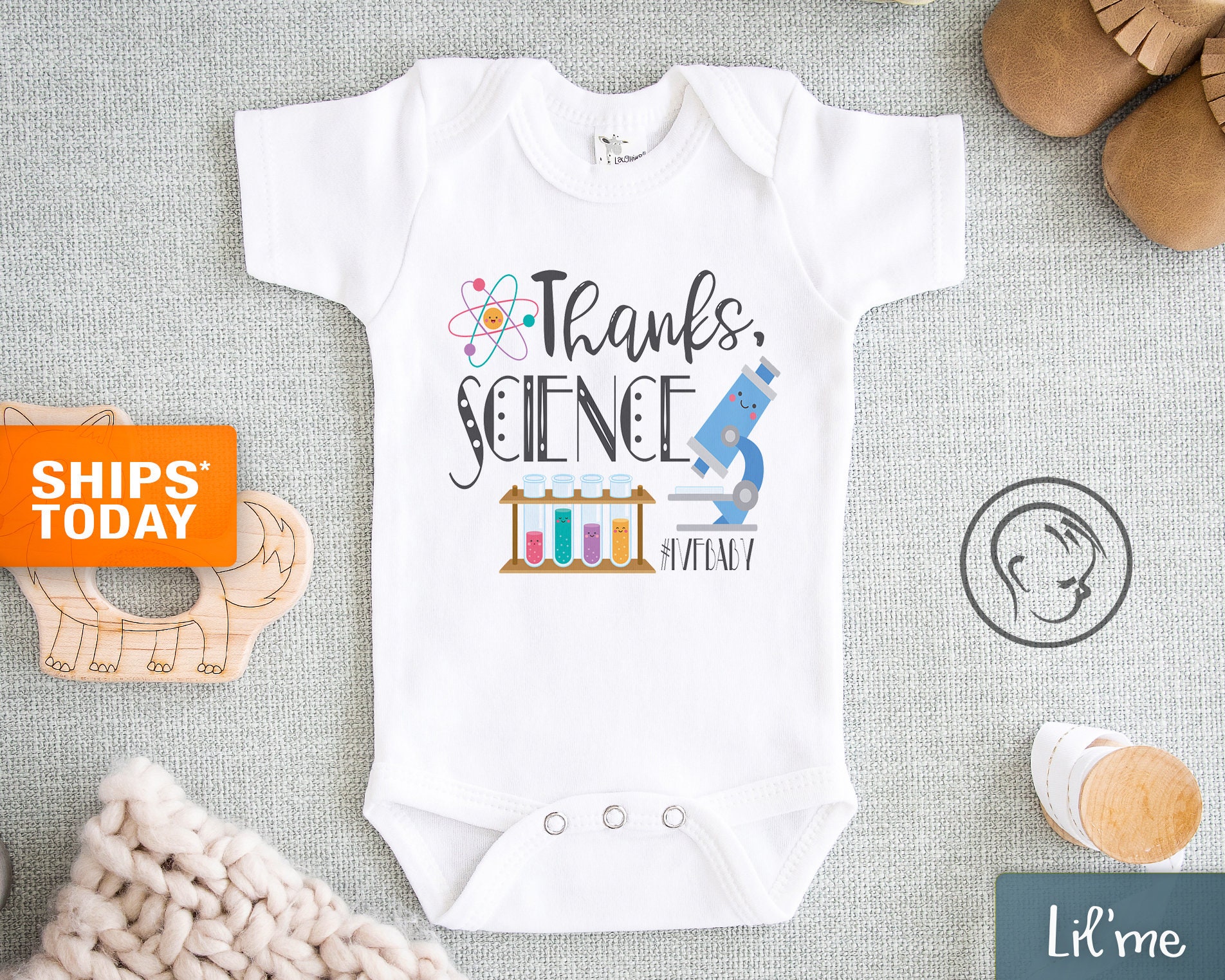 IVF Onesie® - Thanks, Science Onesie® Baby - Cute In Vitro Fertilizat…