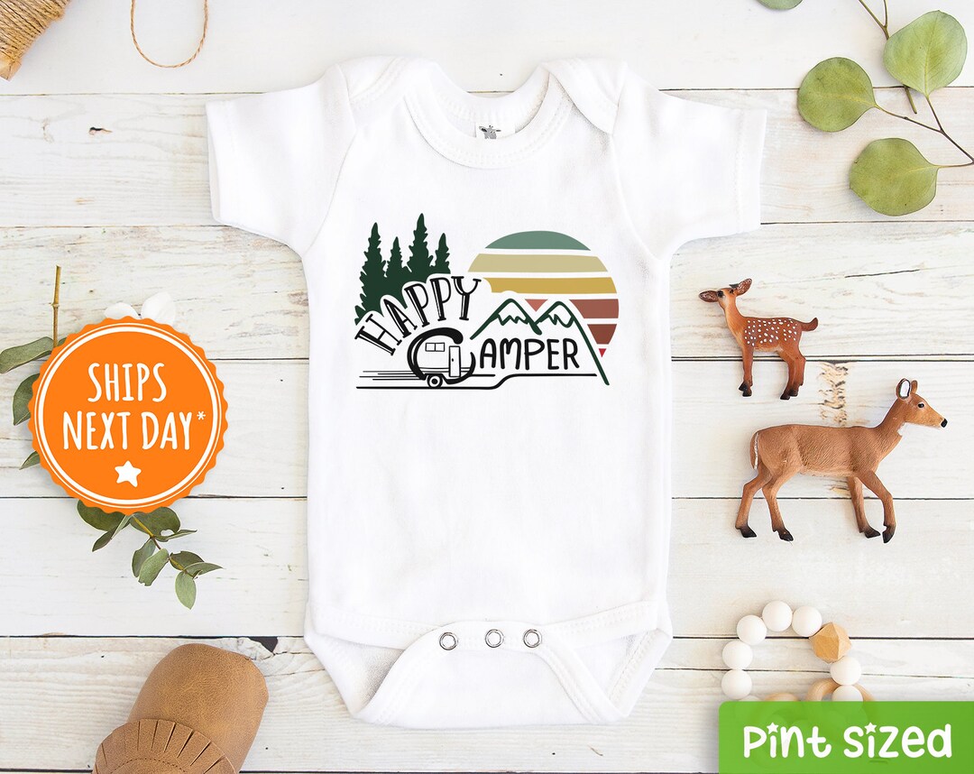 Happy Camper Baby Onesie® Camping Baby Onesie® Little Camper Baby