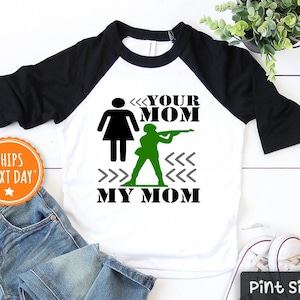 Military Mom Toddler Shirt - Your Mom- My Mom Shirt - Cute Army Mom Shirt - Memorial Day Shirt