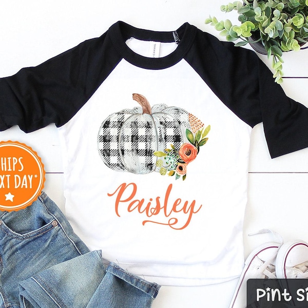 Personalized Pumpkin Name Toddler Shirt - Personalized Fall Toddler Shirt- Cute Pumpkin Shirt - Custom name Pumpkin Has Arrived