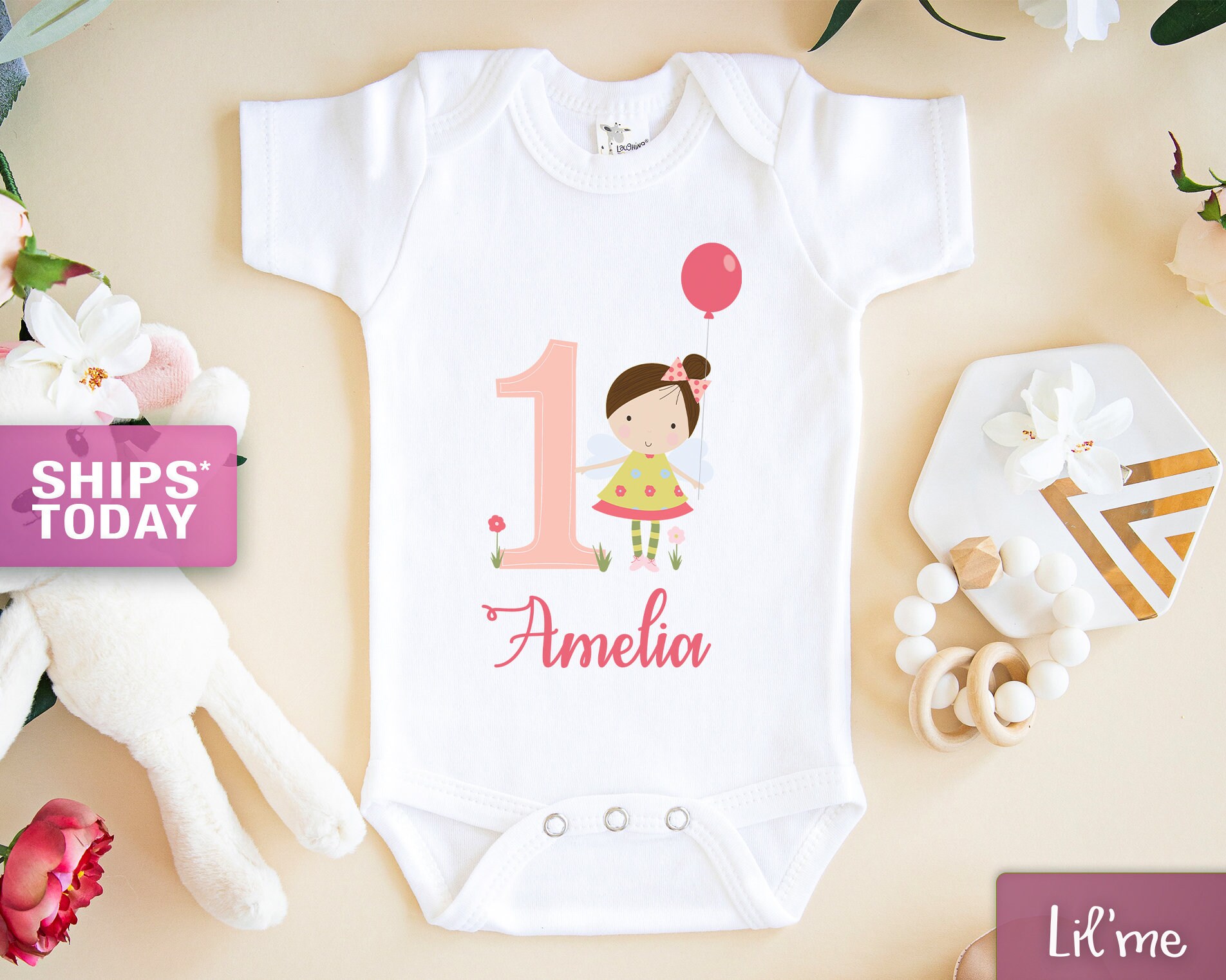 One year onesie girl Clearance