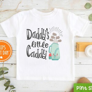 Daddy&#39;s Golfing Buddy Shirt - Daddy&#39;s Little Caddy Kids Tee - Cute Father&#39;s Day Shirt
