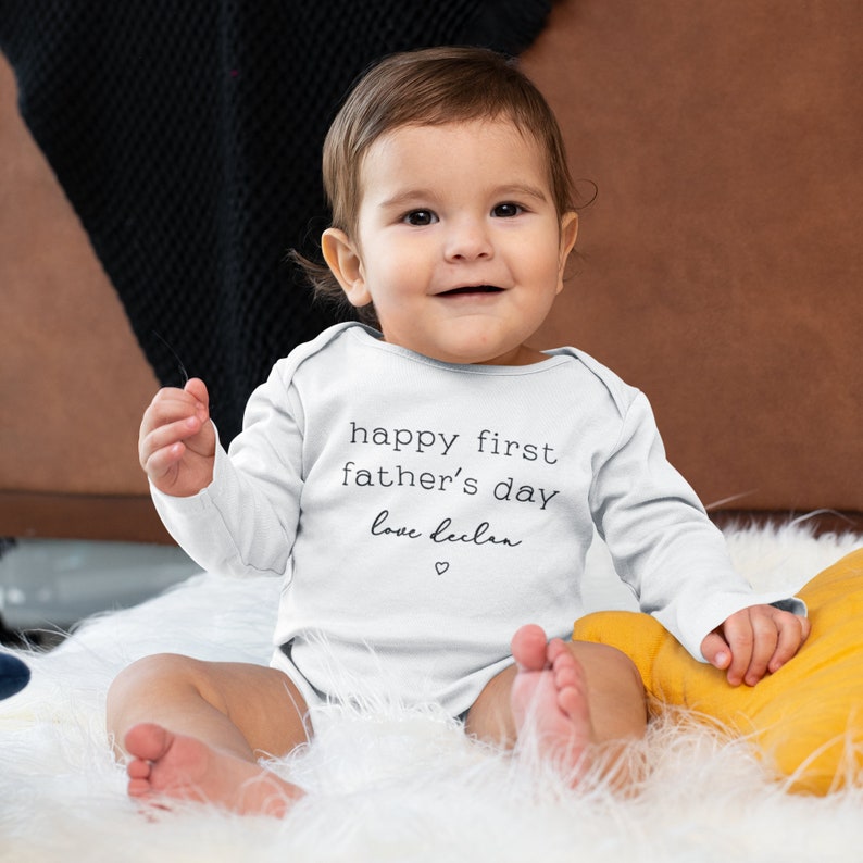 First Father's Day Baby Onesie® Cute Personalized | Etsy