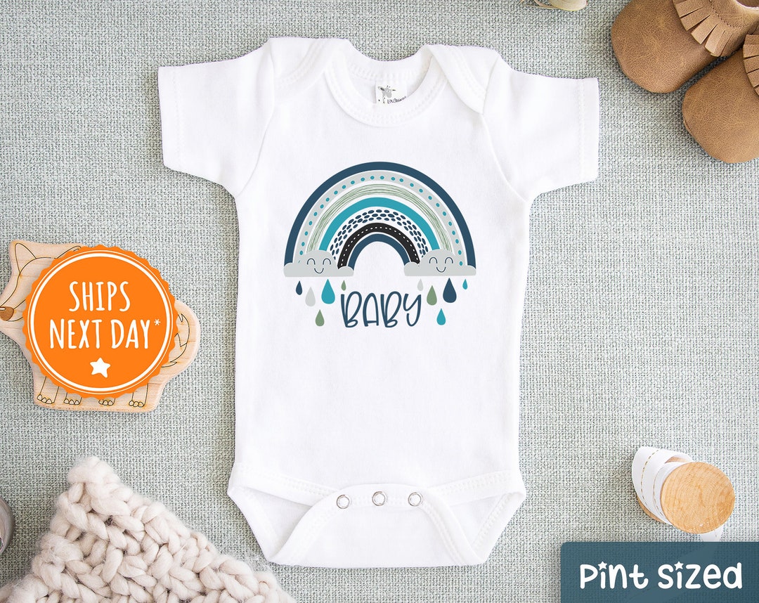 Rainbow Baby Onesie® Rainbow Baby Boy Onesie® Blue Rainbow Baby Onesie