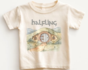 Halfling Kids Shirt - Cute Fantasy Hobbit Hole Toddler Tee