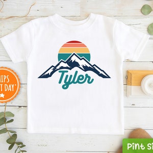 Personalized Name Boys Raglan - Cute Custom Adventurer Shirt - Custom Name Toddler Shirt - Mountain Boys Shirt - Hiking Boys Shirt