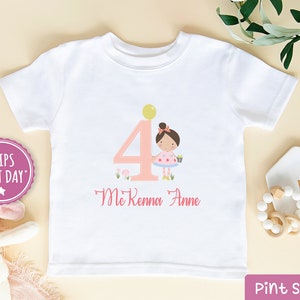Personalized 4th Birthday Girl Raglan 3/4 Shirt - Custom 4 Year Old Fairy Girl Shirt - Fourth Birthday Girl Outfit