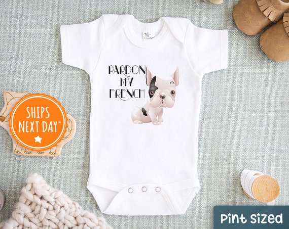 Frenchie onesie for baby 2025