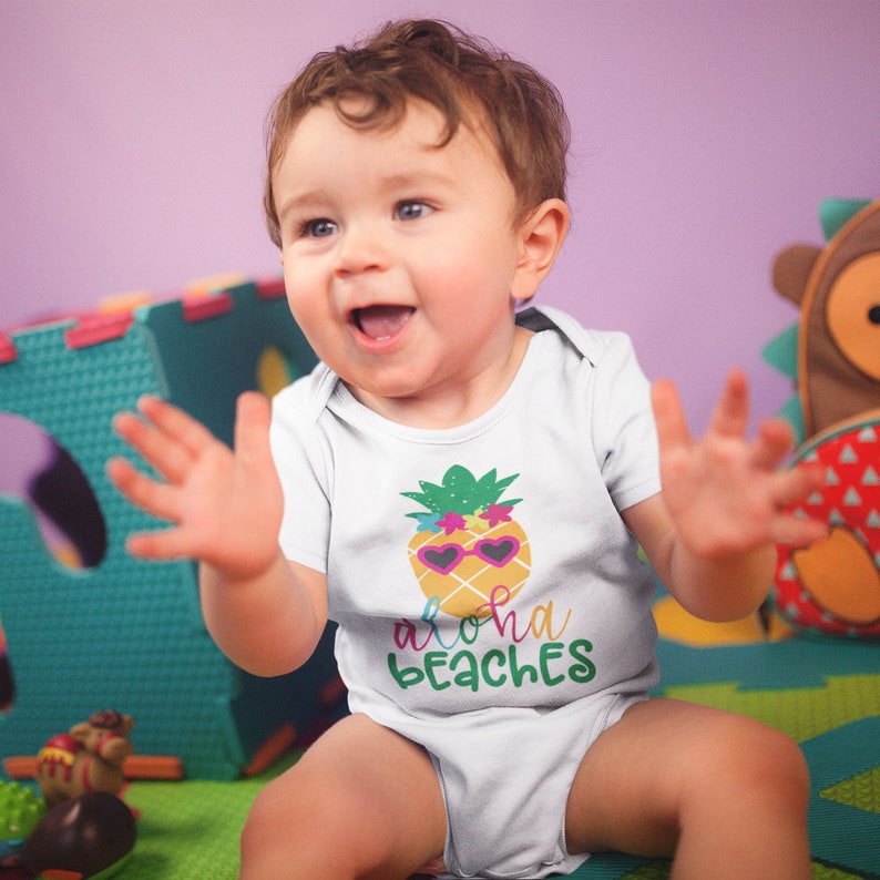 Aloha Beaches Baby Onesie® Cute Baby Onesie® Aloha Onesie® - Etsy