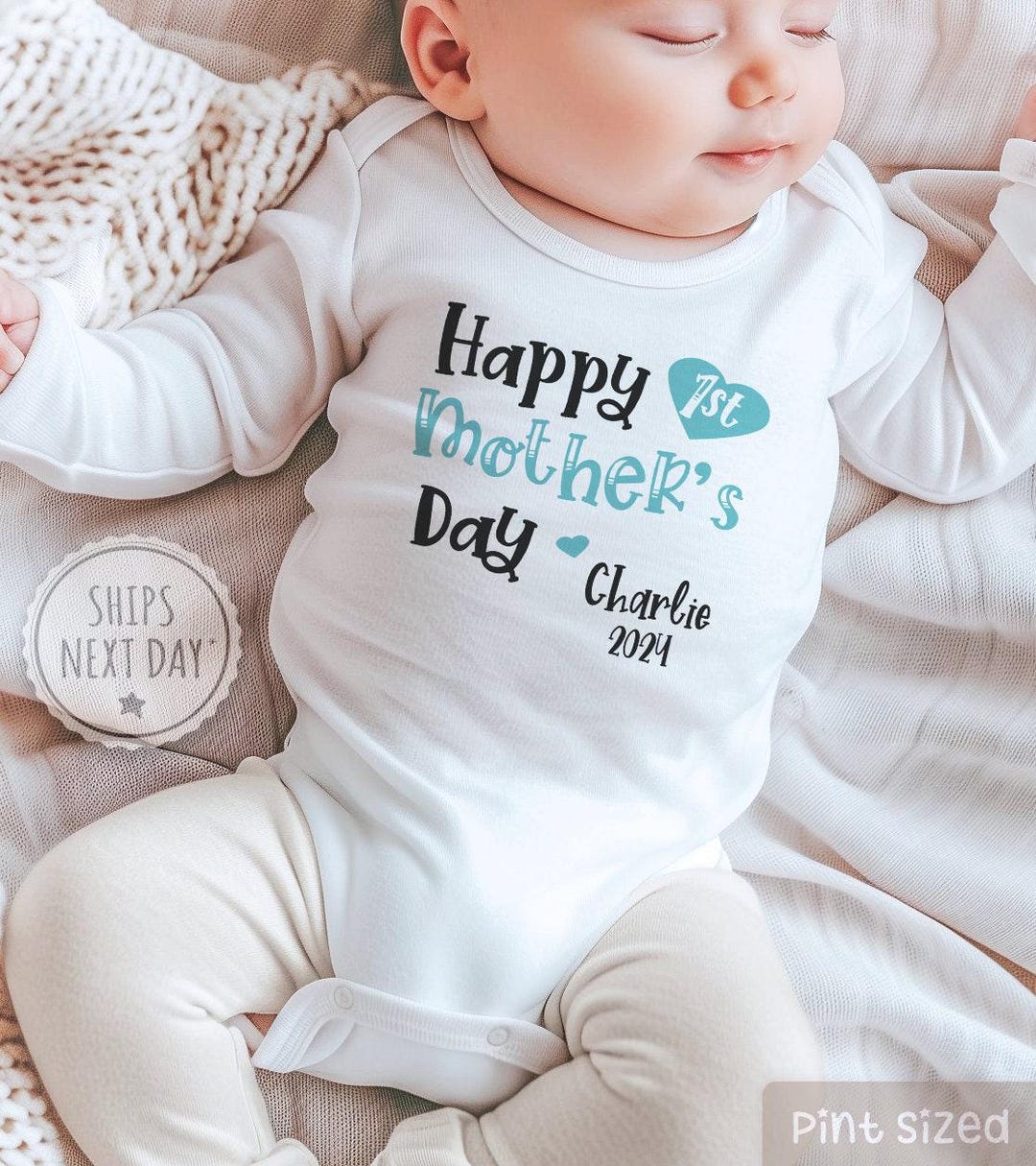 Happy First Mother's Day Baby Onesie® - Cute Personalized Mothers Day ...