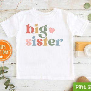 Big Sister Toddler Shirt Cute Announcement Kids Shirt Big Sister Gift image 4