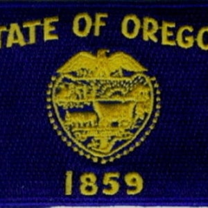 10 Pcs Oregon USA State Flag Embroidered Patches 3.5&quot;x2.25&quot; iron-on