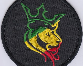 10 Stück RASTA BOB Löwe gestickte Patches 3" Durchmesser zum Aufbügeln