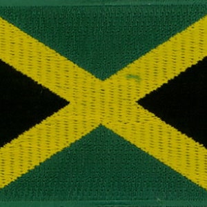 10 Pcs Jamaica Flag Embroidered Patches 3.5&quot;x2.25&quot; iron-on
