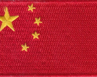 10 Pcs China Flag Embroidered Patches 3.5"x2.25" iron-on