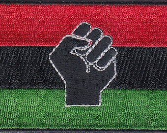 10 Pcs RASTA Fist in Flag Embroidered Patches 3"x2" iron-on