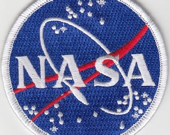 Conjunto de 10 patches bordados da NASA dos EUA, com 7,6 cm de diâmetro, para aplicação com ferro de passar.