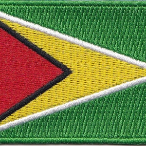 10 Pcs Guyana Flag Embroidered Patches 3&quot;x2&quot; iron-on