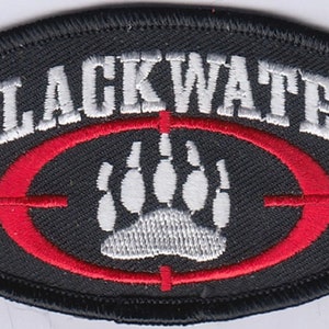 10 Pcs BLACK WATER Embroidered Patches 4&quot;x2.25&quot; iron-on