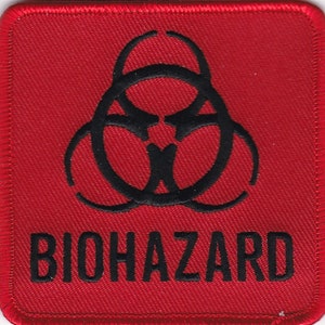 10 Pcs BIOHAZARD (Black/Red) Embroidered Patches 3&quot;x3&quot; iron-on