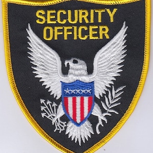 7 Pcs SECURITY OFFICER Embroidered Patches 3 3/4&quot;x4 3/8&quot; iron-on