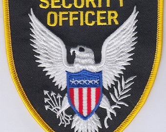 7 Pcs SECURITY OFFICER Embroidered Patches 3 3/4"x4 3/8" iron-on