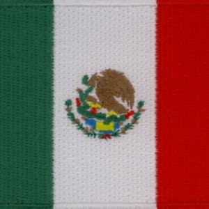 10 Pcs Mexico Flag Embroidered Patches 3&quot;x2&quot; iron-on