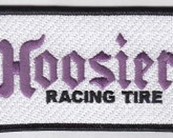 10 Pcs Hoosier RACING TIRE Embroidered Patches 4.5"x2.3" iron-on