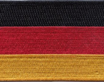 10 Pcs Germany Flag Embroidered Patches 3"x2" iron-on