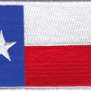 10 Pcs Texas USA State Flag (W) Embroidered Patches 3.5"x2.25" iron-on