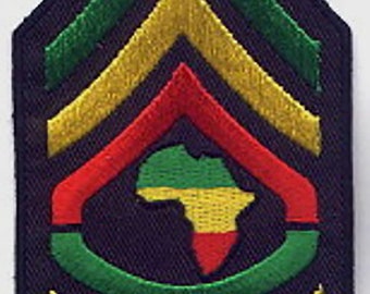 10 Pcs RASTA Africa Map in (GYR) Shoulder Embroidered Patches 2.5"x4.75" iron-on