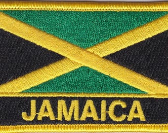 10 Pcs JAMAICA Flag (G) Embroidered Patches 3.5"x2.25" iron-on