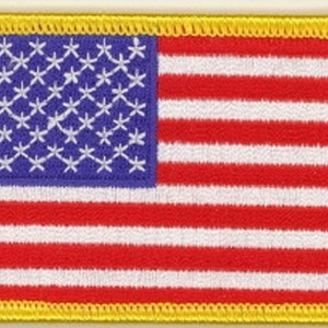 10 Pcs USA American Flag (G) Embroidered Patches 3&quot;x2&quot; iron-on