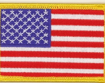 10 Pcs USA American Flag (G) Embroidered Patches 3"x2" iron-on