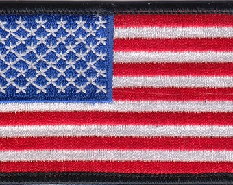 10 Pcs USA American Flag (B) Embroidered Patches 3"x2" iron-on