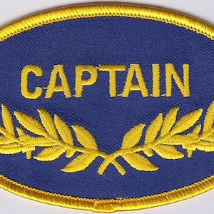 10 Pcs CAPTAIN Embroidered Patches 2.5&quot;x4&quot; iron-on
