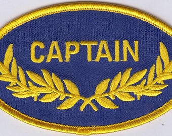 10 Pcs CAPTAIN Embroidered Patches 2.5"x4" iron-on