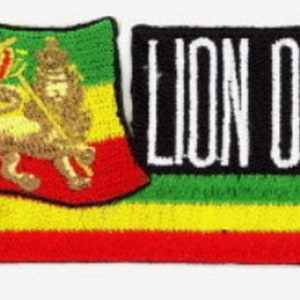 10 Pcs Rasta the lion of JUDAH Embroidered Patches 4.5&quot;x2.7&quot; iron-on