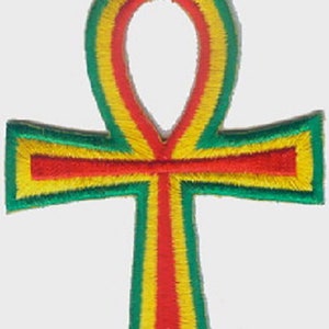 10 Pcs Ankh Rasta Reggae (B) Embroidered Patches 3&quot; x 2&quot; iron-on
