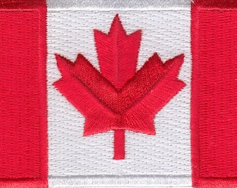 10 Pcs Canada Flag Embroidered Patches 3"x2" iron-on