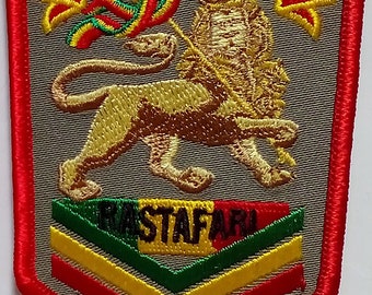 10 Pcs RASTA Lion of Judah Embroidered Patches 3.6"x2.6" iron-on