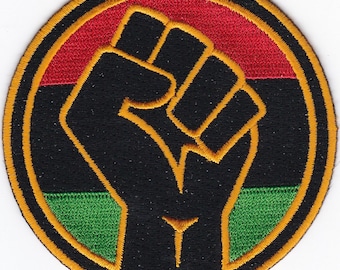 10 Pcs RASTA Fist in circle Embroidered Patches 3" Diameter iron-on