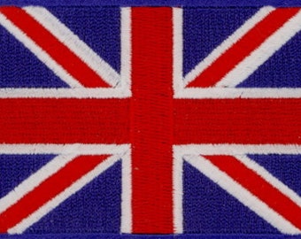 10 Pcs UK United Kingdom Flag Embroidered Patches 3"x2" iron-on