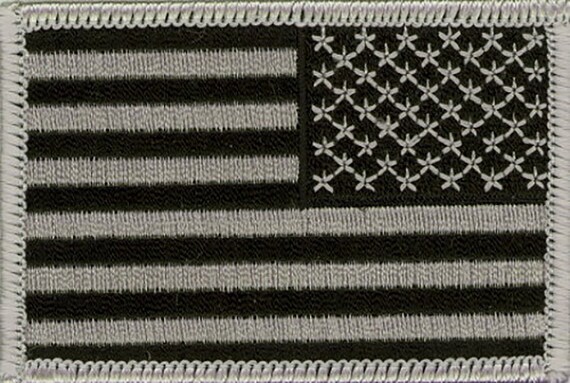 Parche Bordado De La Bandera Americana Rosa/negro - 2