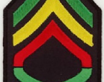 10 Pcs RASTA Army (GYR) Shoulder Embroidered Patches 2.5"x4.75" iron-on