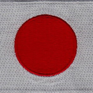 10 Pcs Japan Flag Embroidered Patches 3.5&quot;x2.25&quot; iron-on