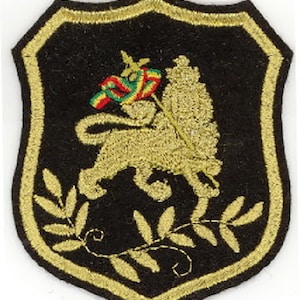 10 Pcs RASTA Conquering Lion in shield Embroidered Patches 3.25&quot;x2.75&quot; iron-on