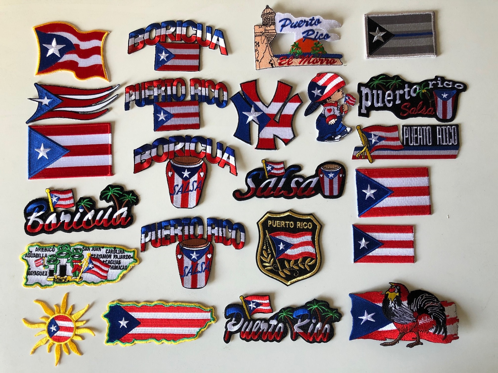 Puerto Rico Flag Iron on Patch Iron or or Sew on Patch Boricua