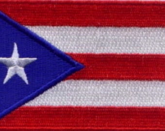 10 Pcs USA Puerto Rico Flag Embroidered Patches 3.5"x2.25" iron-on
